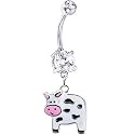 Cute Moo Moo Cow Belly Ring