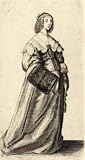 2.75 inch x 2 inch (7.5 x 5cm) Acrylic Fridge Magnet Wenceslaus Hollar - Lady with fur muff on right hand