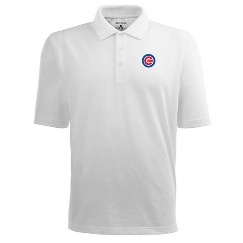 Chicago Cubs Classic Pique Xtra Lite Polo Shirt (White) - Large