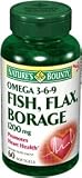 Nature's Bounty Omega 3-6-9 Fish, Flax, Borage 1200 mg softgels 60 ea