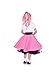 Hip Hop 50's Shop 1950s Girls Poodle Skirt Costume for Kids (Child Medium Hot Pink)
