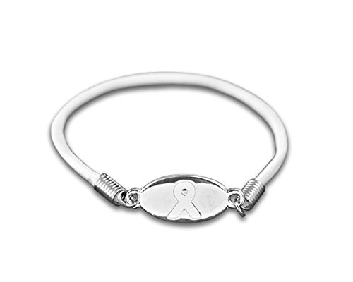 White Ribbon Stretch Bracelet (Retail)