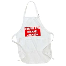 I BRAKE FOR MICHAEL JACKSON Full Length Apron with Pockets (Various Colors Available)