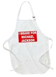 I BRAKE FOR MICHAEL JACKSON Full Length Apron with Pockets (Various Colors Available)
