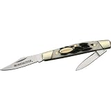 Winchester 22-41776 Mini Two Blade Stockman Jigged Bone Knife, Fine Edge