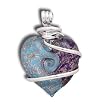 Blue/Teal Murano Heart Pendant