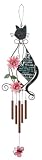 Home2Garden Cat Wind Chime Rustic Metal Finish