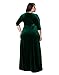 Kiyonna Women's Plus Size Velvet Luxe Wrap Dress