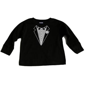 Retro Tuxedo LONG SLEEVE T-Shirt Toddler/Children's Sizes - Assorted Colors Available