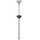 outdoor furniture sale-Royce Lighting RL12111S-09 Solar Lily Stake 4 Piece Set with Multi Color Changing LED Lights Set in Black Finish