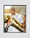 Andrew Bynum Game Five of the 2009 NBA Finals with Championship Trophy (#27) Double Matted 8 x 10 Photograph (Unframed)