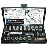 GearWrench 8921 21 Piece 3/8-Inch Drive (20mm) Metric Pass Thru Ratchet Set