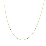 Duragold 14k Yellow Gold Solid 8-Sided Diamond-Cut Snake Chain Necklace (.90mm), 18"