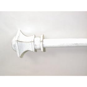 Window Curtain Rod Drapery Rod 44 Inch-108 Inch Square White gold