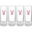 Playboy Pink Bunny Head Logo Shot Glasses Set of 4