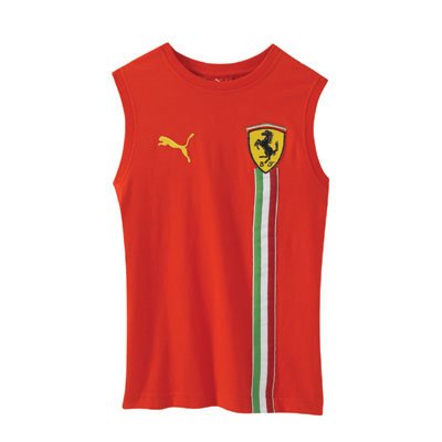 Puma Ferrari Red Sleeveless T-Shirt