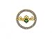 9ct Yellow Gold Emerald & Diamond Claddagh title=