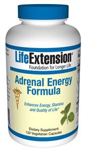 Life Extension Adrenal Energy Formula Vegetarian Capsules, 120 Count