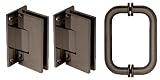 CRL Oil Rubbed Bronze Vienna Shower Pull and Hinge Set by CR Laurence