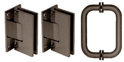 CRL Oil Rubbed Bronze Vienna Shower Pull and Hinge Set by CR Laurence