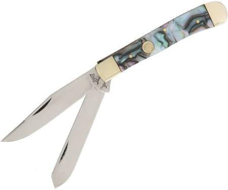 German Bull Trapper Mosaic 4 1/8" closed Mirror polished German stainless clip a