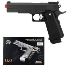 G6 Heavy Metal Airsoft Gun Pistol Black w/ BB’s