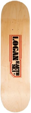 Logan Earth Ski Logo Park Skateboard Deck, Red/Black/Natural, 8.50 x 32.5-Inch/15-Inch WB