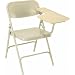 National Public Seating 5200 Series All Steel Premium Folding Chair with Left Tablet Arm, 480 lbs Capacity, Light Oak/Gray (Carton of 2)
