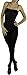 ToBeInStyle Women's Opaque Crotchless Spaghetti Strap Body Stocking - Black - R