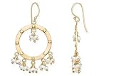 Gold Over Sterling Silver Pearl Earrings by Andrea Barna