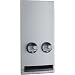 Bobrick 4706 ClassicSeries 304 Stainless Steel Recessed 50c Double Coin Operation Napkin/Tampon Vendor, Satin Finish, 14-3/8" Width x 28-3/8" Height
