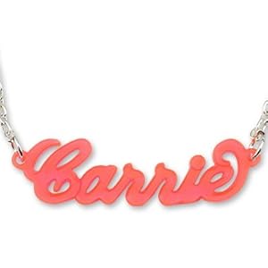 Personalized Acrylic Carrie Style Name Necklace - Custom Made Any Color Any Name