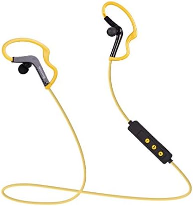 Flyingman Wireless Bluetooth Outdoor Sport Stereo Earphone with Microphone for Cellphone and Bluetooth Devices-Yellow&amp;Black
