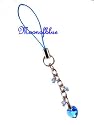 Cute Swarovski Crystal Heart Cell Phone Charm