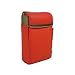 Genuine Leather Fliptop Cigarette Case & Lighter Holder (Red)