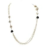 Aluminium Effect Beaded Necklace Black