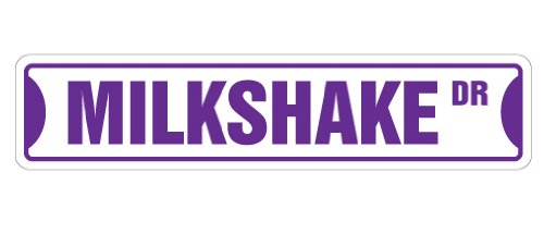 MILKSHAKE -Street Sign- ice cream shop lover neon shake