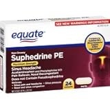 UPC 681131187114 product image for Equate Maximum Strength Suphedrine PE 24ct Sinus Headache Compare to Sudafed PE  | upcitemdb.com