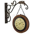 Large Antique Style Train Station Clock Wall Hanging