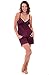 Del Rossa Women's Camisole Lace Satin Pajama Set with Shorts