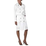 Isaac Mizrahi for Target Laser Cut Eyelet Trench - True White