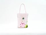 Silk Tote with Lotus Flower Embroidery, Pink