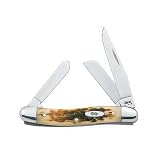 Case Genuine Amber Bone Medium Stockman