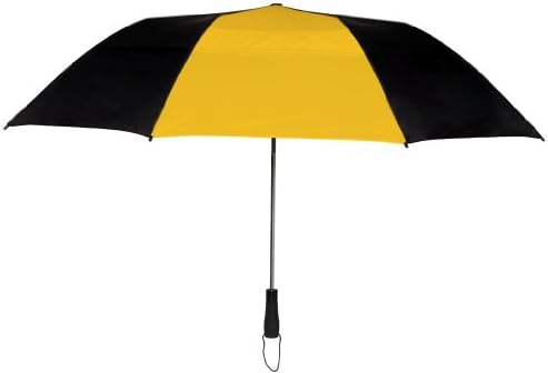 Leighton MVP Vented Compact Wind Resistant Automatic Open Umbrella Black/Gold 20058_816