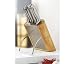 5 Piece Proedge Kitchen Knife Set in an Oak & Satin Steel Storage Block