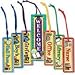 Teacher Created Resources 9877ME Plastic wrapped hall passes on nylon cords, 6 x 2, pack of 6