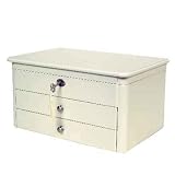 The Katherine Jewelry Box (Pearl White) (7"H x 13"W x 8"D)