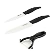 Kitchen Fruit & Vegetable Ceramic Knives Set 2 Piece Ceramic Knife (4" and 6") plus one Ceramic Peeler Kitchen Fruit & Vegetable Ceramic Knives Set 2 Piece Ceramic Knife (4" and 6") plus one Ceramic Peeler