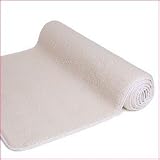 Yogabox - Yogilotus® - Tapis en laine vierge - Mèches courtes - Écru - Bordé - 1300gr.