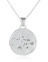 Sterling Silver "If Daughters Were Flowers, Id Still Pick You" Two-Charm Necklace, 18"